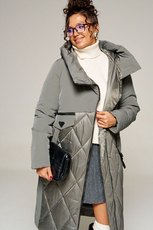 Пальто Beautiful Free 8023 серый