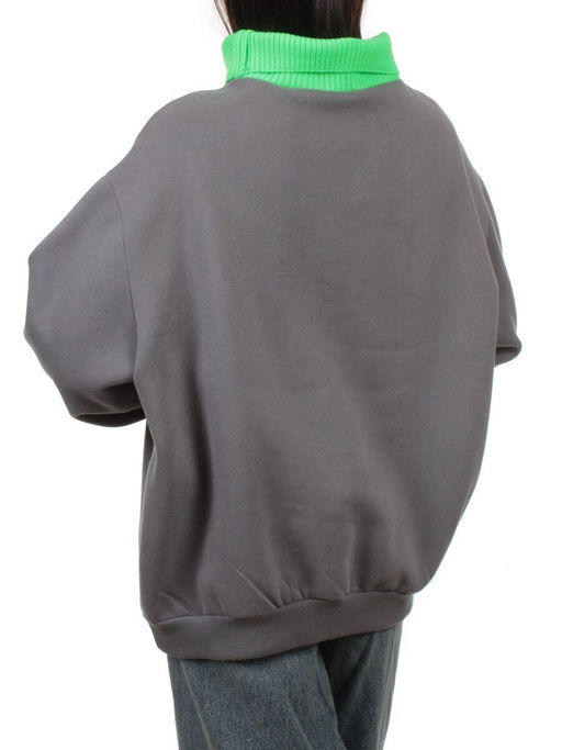 2510 GRAY Толстовка женская (85% хлопок, 10% полиэстер, 5% спандекс) - Fashion фото 6