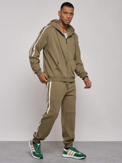 Спортивный костюм мужской трикотажный демисезонный цвета хаки 12011Kh - Mtforce фото 4