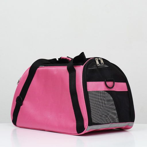 Сумка-переноска сетчатая, 43 х 21 х 30 см, розовая - Пижон фото 3