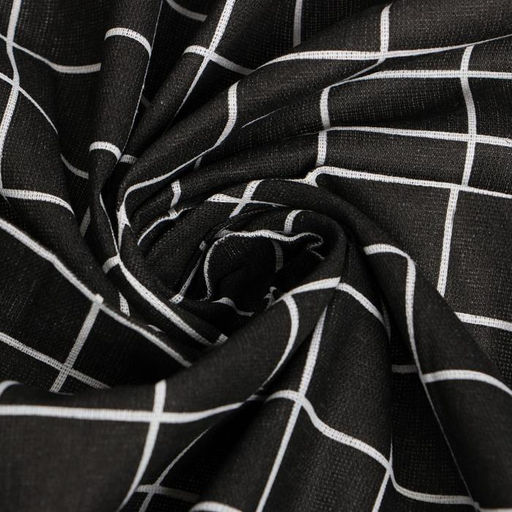 Скатерть Доляна Клеткацв.черный 145х1453см,100%пэ, рогожка 130 гр/м  фото 9