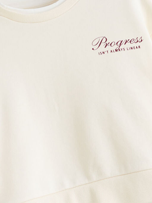 Bisiklet Yaka K?z ?ocuk Sweatshirt