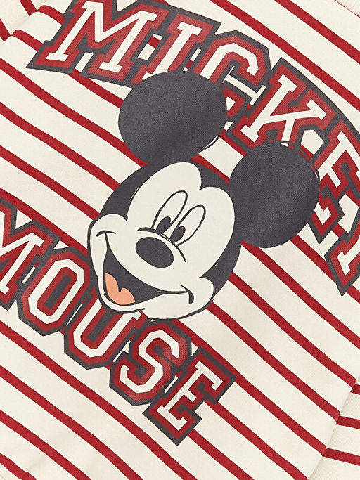 Bisiklet Yaka Uzun Kollu Mickey Mouse Bask?l? Erkek Bebek Sweatshirt - Waikiki фото 3