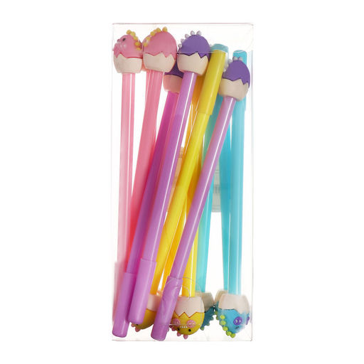 Цена за 12 шт. Ручка-прикол Calligrata «Динозаврик», синий стержень, гелевая, МИКС