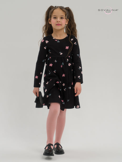 Платье Тиана тюльпаны на черном - Sovalina фото 11