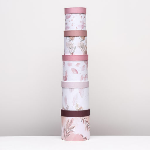 Набор шляпных подарочных коробок 5 в1 Легкость, 20?20 - 15?15 см