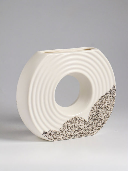 Ваза «Паскуаль», 16×19 см, керамика, бело-серая