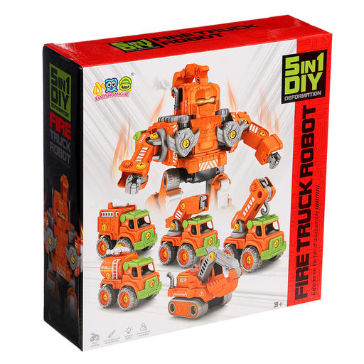 Конструктор винтовой Робот пожарный, 5 в 1 - Simaland фото 22