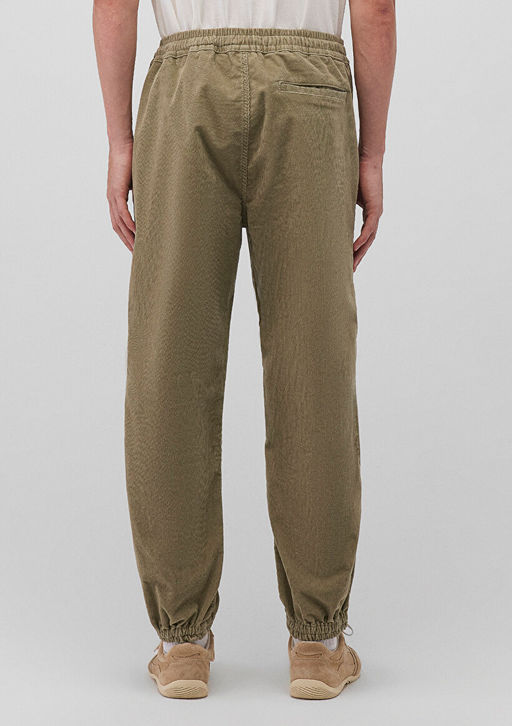 Haki Kadife Pantolon - Mavi фото 4