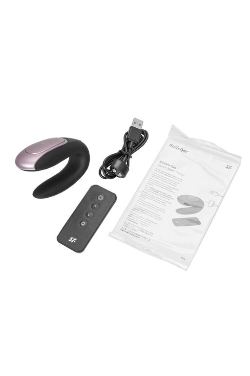 Многофункциональный стимулятор для пар Satisfyer Partner Double Fun, силикон, черный, 18 см