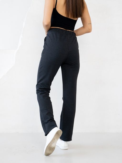 Брюки футер 2-хнитка мягкая резинка.,графитовые - Binita фото 9