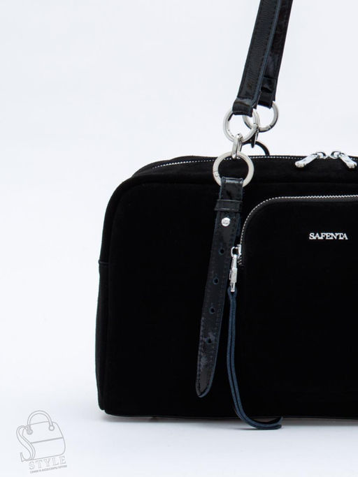 Сумка женская кожаная 91180MSS black Velina Fabbiano-Safenta в Новосибирске