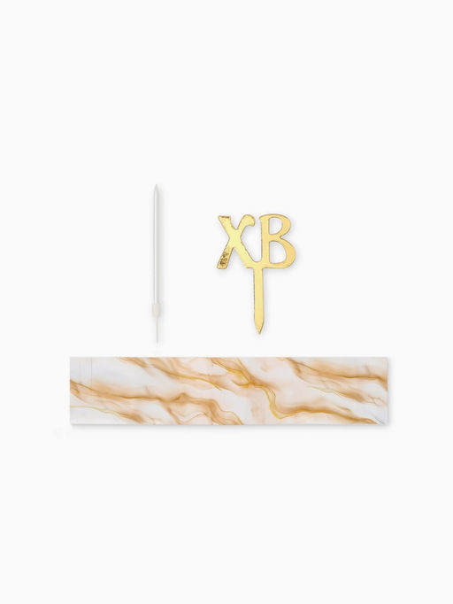 Цена за 2 шт. Пасхальный декор для кулича и яиц Золотой, краска, фольга, свеча, ободок, топпер, перчатки