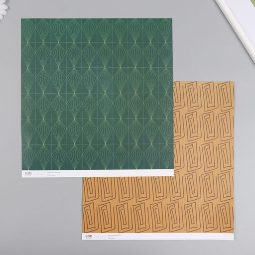 Цена за 5 шт. Бумага для скрапбукинга двусторонняя «Греция», плотность 180 г, 30.5×32 см