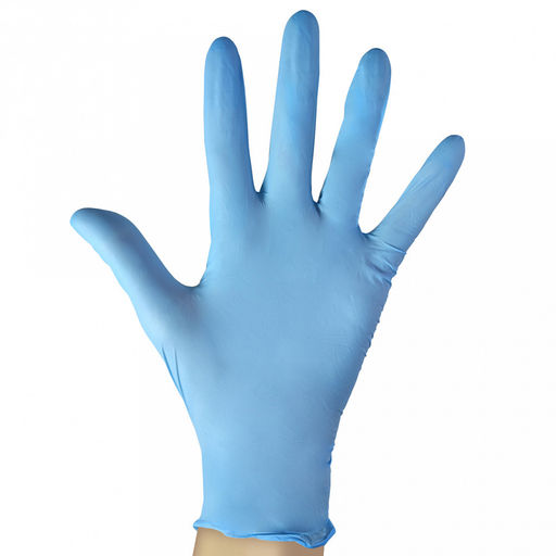 Перчатки медицинские смотровые нитриловые неопудренные нестерильные одноразовые "Benovy" L, текстурированные, гипоаллергенные, манжета закатана в венчик, голубой, ГОСТ Р 52239-2004 (Китай) В упаковке 50 пар