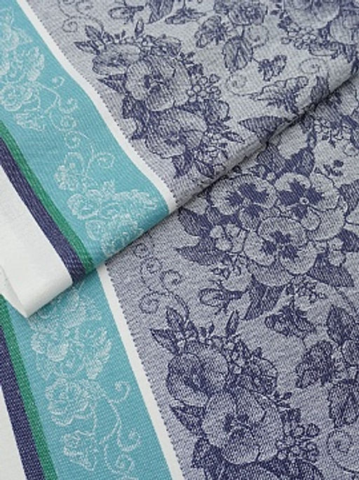 Холст полотенечный жаккард Нежная фиалка цв.чернильный, ш.0.5м, лен-30%, хл-70%, 210гр/м.кв