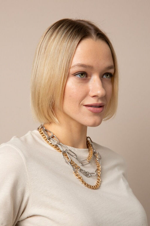 Ожерелье из цепей разной длинны - Модные истории фото 8