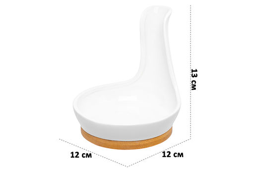 Подставка под ложку Elan Gallery Айсберг фарфор 12×12×13 см  фото 2