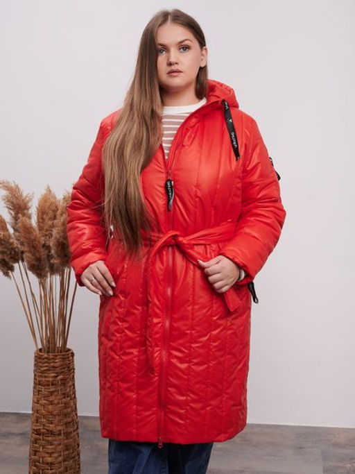Пальто демисезонное Аврора красный - Yollochka фото 4