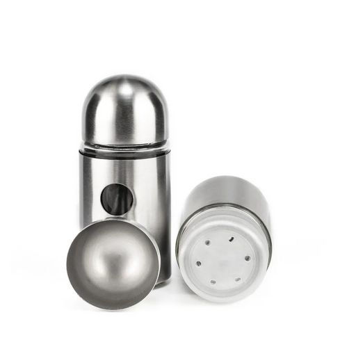 Набор для специй 2 предмета (сталь): солонка 1х80мл, перечница 1х80мл LARA (LR08-11)  фото 4