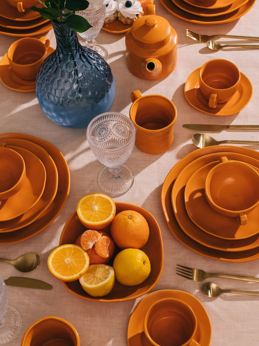 Блюдо сервировочное Magistro Potter, 33×22.8×2.5, фарфор, овальное, оранжевое