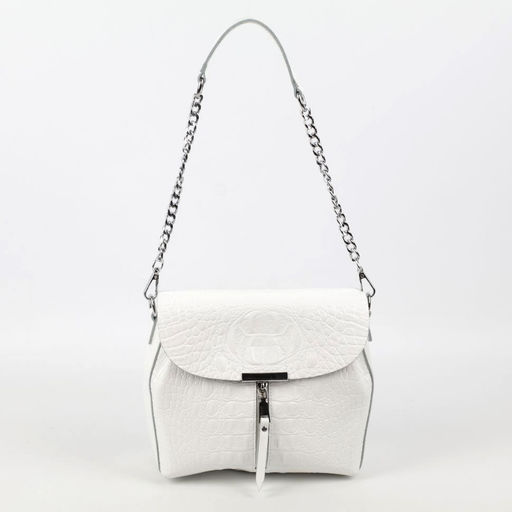 Женская кожаная сумка через плечо под крокодила 0112-3 - Cidirro фото 3