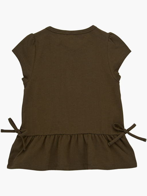 Футболка с принтом для девочки UD 7568 хаки - Mini maxi фото 3