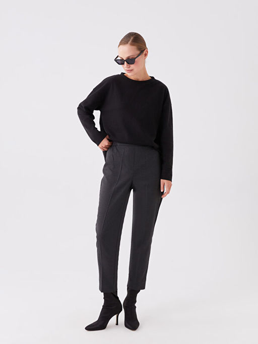 Beli Lastikli Standart Fit Kad?n Pantolon