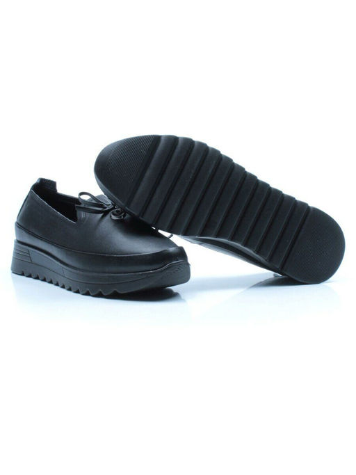 03-5302 BLACK Полуботинки женские (натуральная кожа)