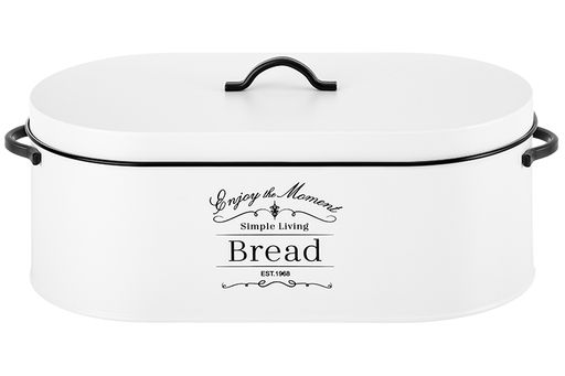 Хлебница 34,5*18*15 см Белая с крышкой, овальная - Elan gallery фото 6