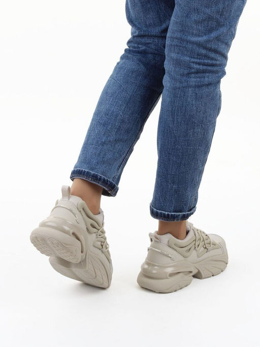 04-P109-2 MENTHOL Кроссовки демисезонные женские (натуральная кожа, текстиль)