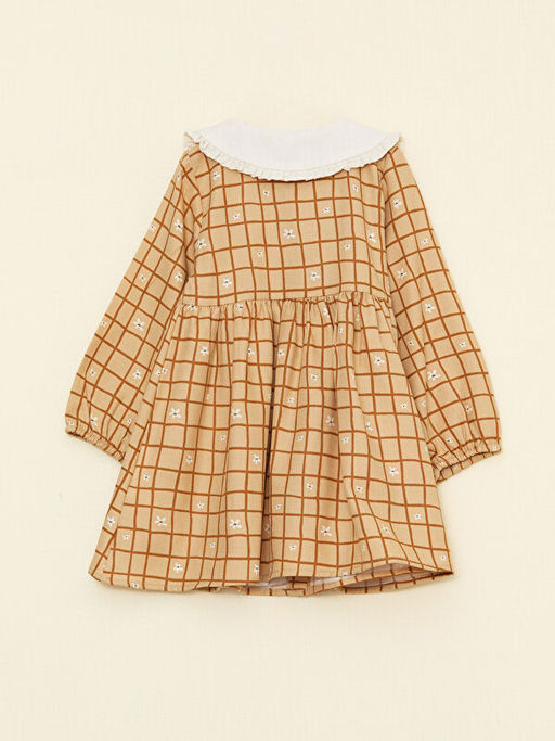 Bebe Yaka Uzun Kollu Ekose Desenli K?z Bebek Elbise - Waikiki фото 2