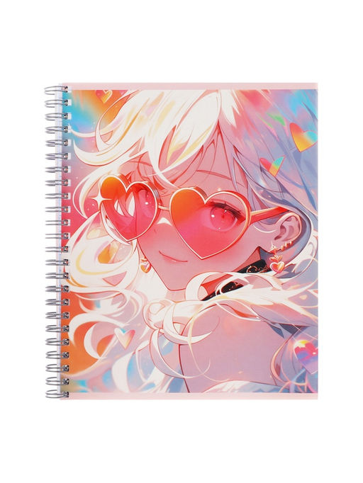 Набор тетрадей Calligrata «Аниме. Девочка в очках», 3 штуки, 96 листов, на гребне, обложка из мелованного картона