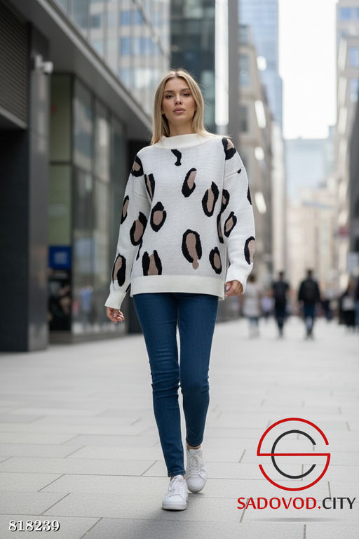 Свитер женский с принтом - Bruno фото 3