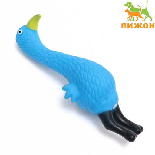 Игрушка пищащая Фламинго для собак, 22,5 см, голубая