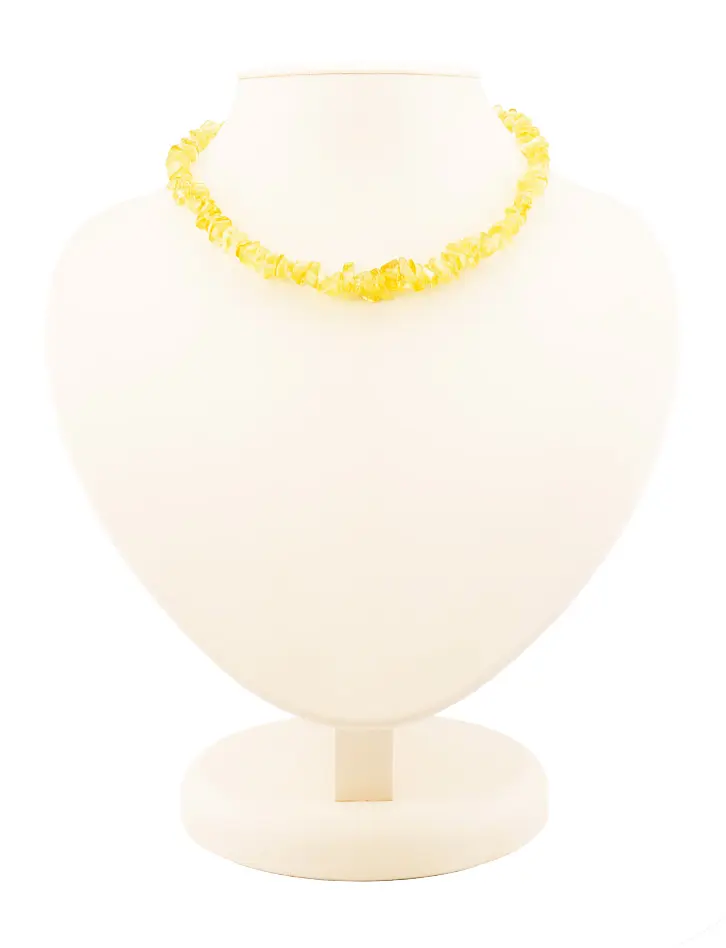 Детские бусы из натурального янтаря Мелкие медовые чипсы - Амберхолл фото 4