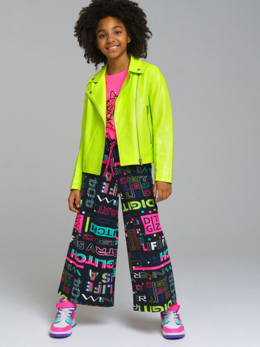 12321027 Куртка кожаная для девочек