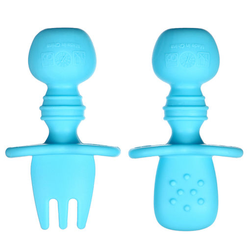 Набор детских столовых приборов, вилка, ложка, цвет голубой - Simaland фото 2