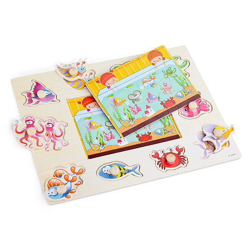 Пазл-вкладыш Рыбки в аквариуме - Щепочка фото 3
