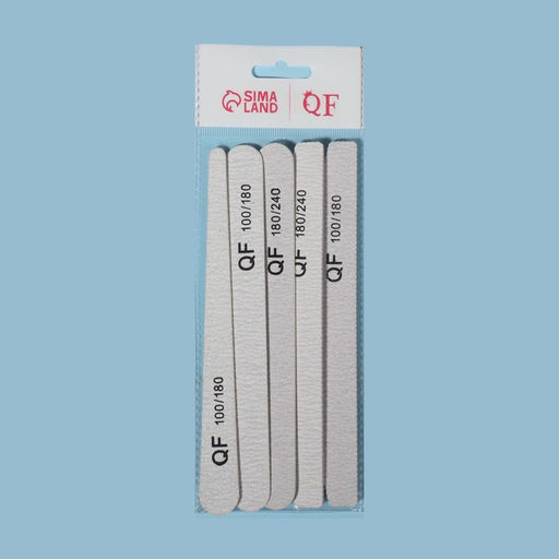 Пилка-наждак, набор Асорти 5 шт, 18 см, цвет серый - Queen fair фото 3