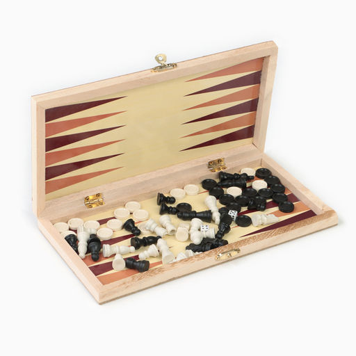 Настольная игра 3 в 1, набор: шахматы, шашки, нарды, 25×25 см