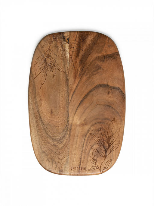 Доска сервировочная с узором 20x30x1,5 коричневый дерево акации