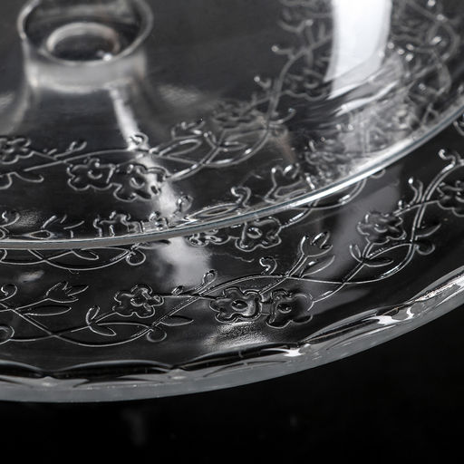 Подставка для торта Magistro «Цветочки», 29×23 см, на ножке, с крышкой-клош, стекло, прозрачная