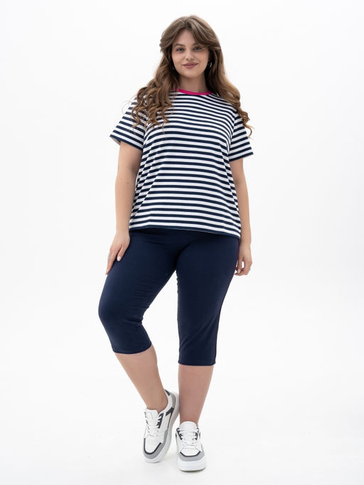 Бриджи хлопок 95%, лайкра 5%,темно-синие