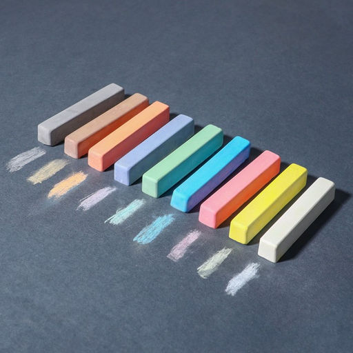 Цена за 4 шт. Мелки цветные школьные 9 шт. «Единорог» «Минни Маус и единорог»