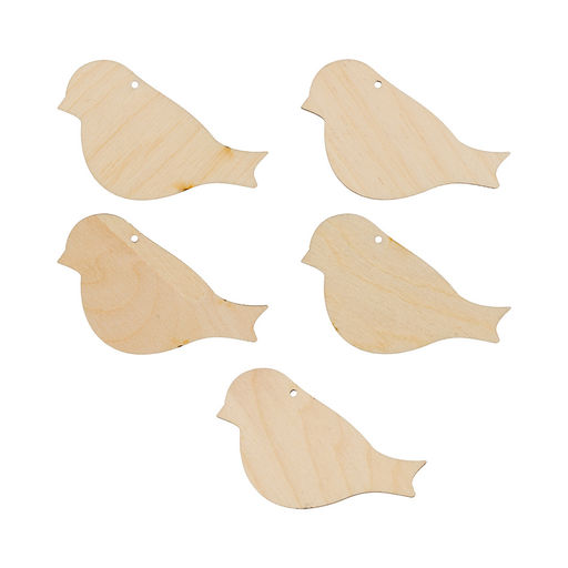 Заготовка для декорирования Mr. Carving БА-27 Набор подвесок фанера 6.5 х 4.5 х 0.3 см 5 шт Птички