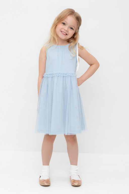 Crockid _ КР 5734-1/голубой,любимые ромашки к563 платье для дев  фото 3