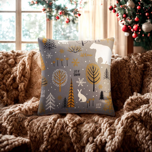 Наволочка декоративная новогодняя «Этель. Let it snow» 40×40 см, 100% хлопок