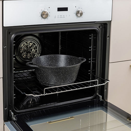 Кастрюля с антипригарным покрытием 2л, д22см "Гранит Induction", h9см, s0,37см, литые ручки, стеклянная крышка с пароотводом, форма "Классик волна", подарочная упаковка (Россия) Подходит для всех видов плит, включая индукционную.