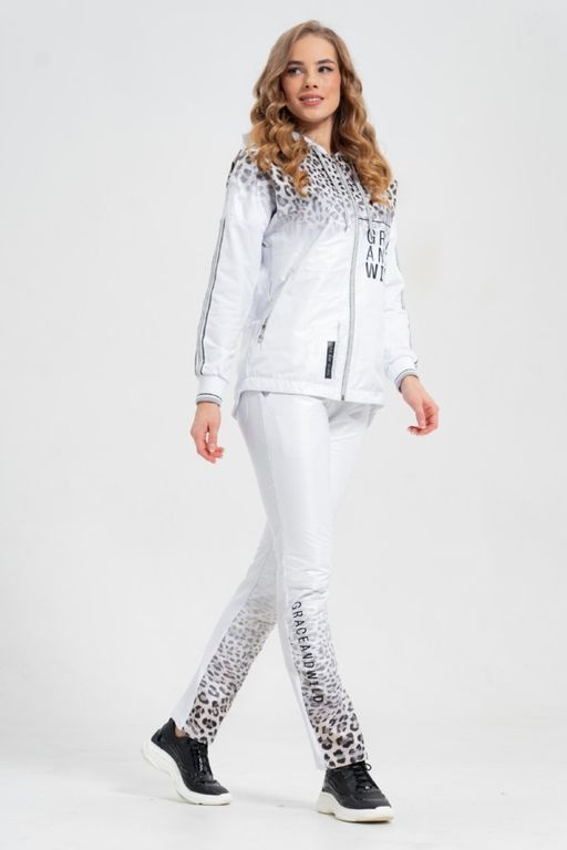 Толстовка из футера комбинированного с принтованной плащевой тканью - А+б коллекция фото 7